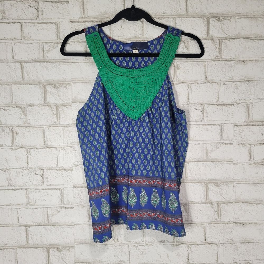 Blue Rain printed tank